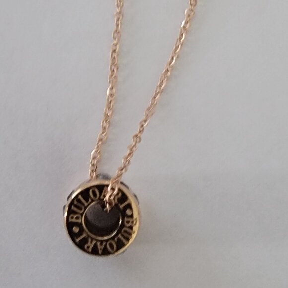 Gold Stainless Steel Chain &  Black Ceramic B.Zero1 Style Pendant Necklace - Picture 2 of 5